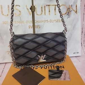 Louis Vuitton Lambskin Malletage GO-14 PM Charcoal